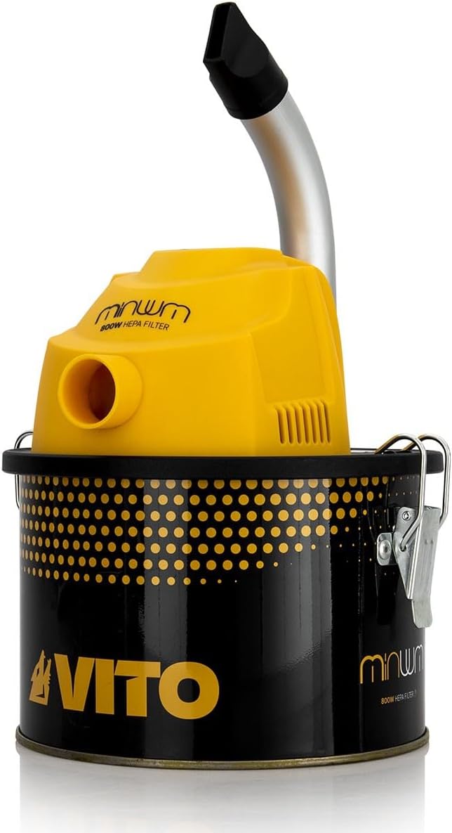 VITO - Aschesauger, 800 W, 4 l, HEPA-Filter, Asche bis 40 °C