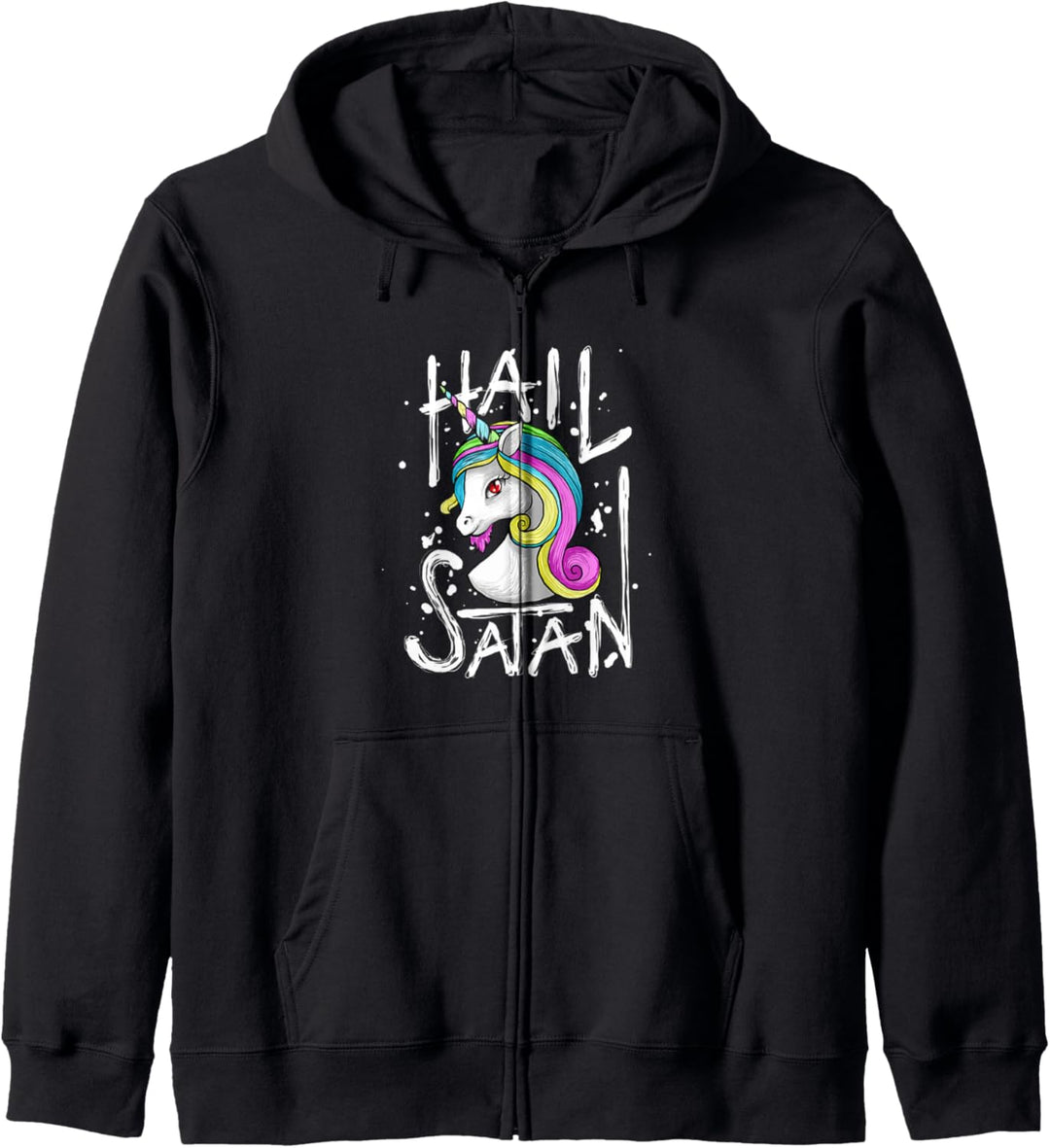 Einhorn Satan Geschenk Okkult satanischen Teufel Kapuzenjacke