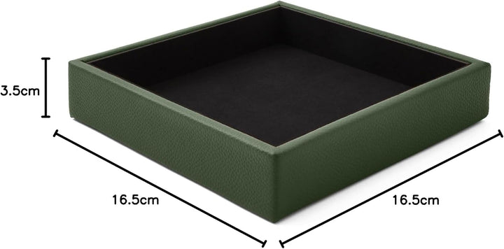Eglooh - Atena - Taschenleerer aus echtem Leder Grün - Schreibtisch-Organizer mit modernem Design -