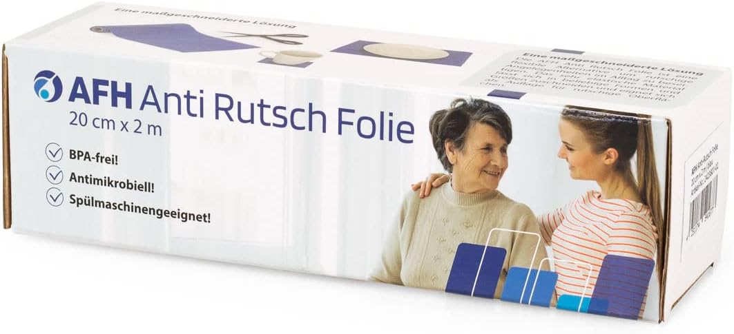 AFH Anti-Rutsch-Folie rutschfeste Unterlage | 20 cm x 2 m (Grau), Grau