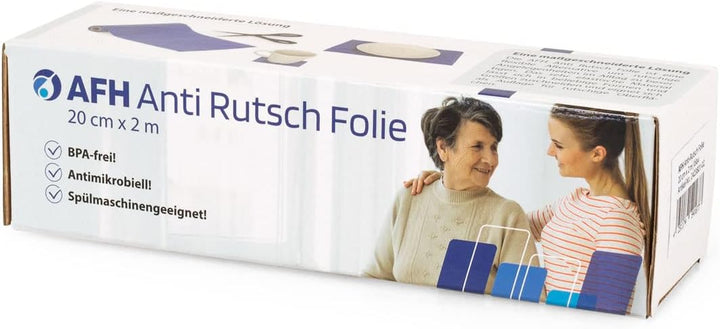 AFH Anti-Rutsch-Folie rutschfeste Unterlage | 20 cm x 2 m (Grau), Grau