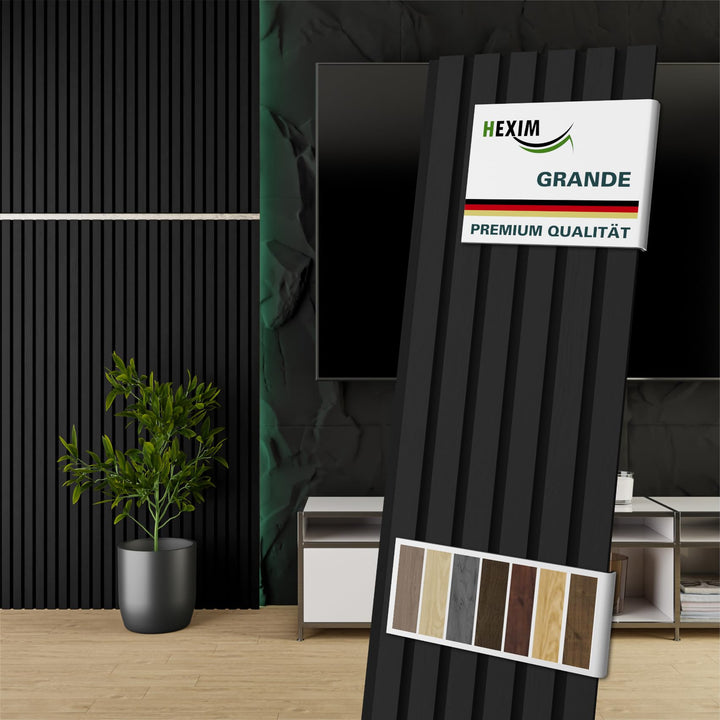 HEXIM Akustikpaneele 140x30cm Holz Grande - Wandpaneele Platten Lamellen Holzpaneele Echtholzfurnier