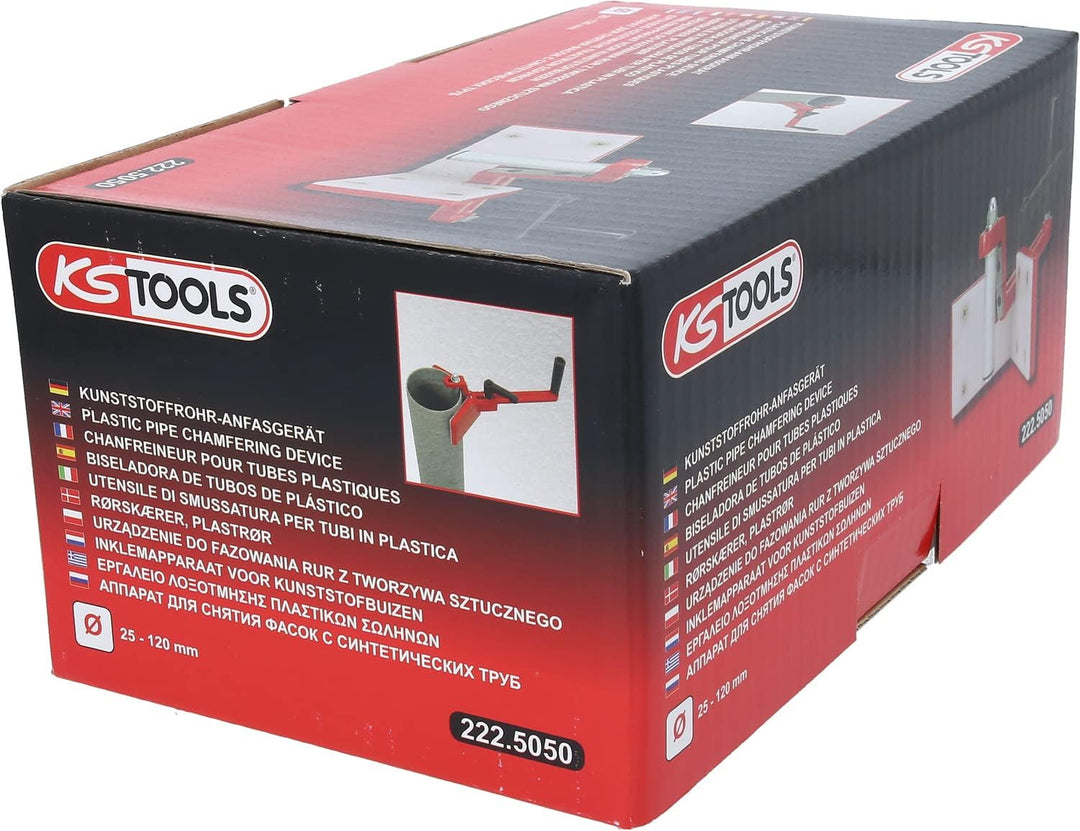 KS Tools 222.5050 Kunststoffrohr-Anfasgerät Ø 25-120mm, 176mm