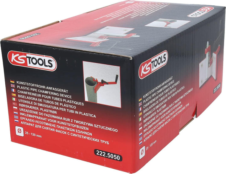 KS Tools 222.5050 Kunststoffrohr-Anfasgerät Ø 25-120mm, 176mm