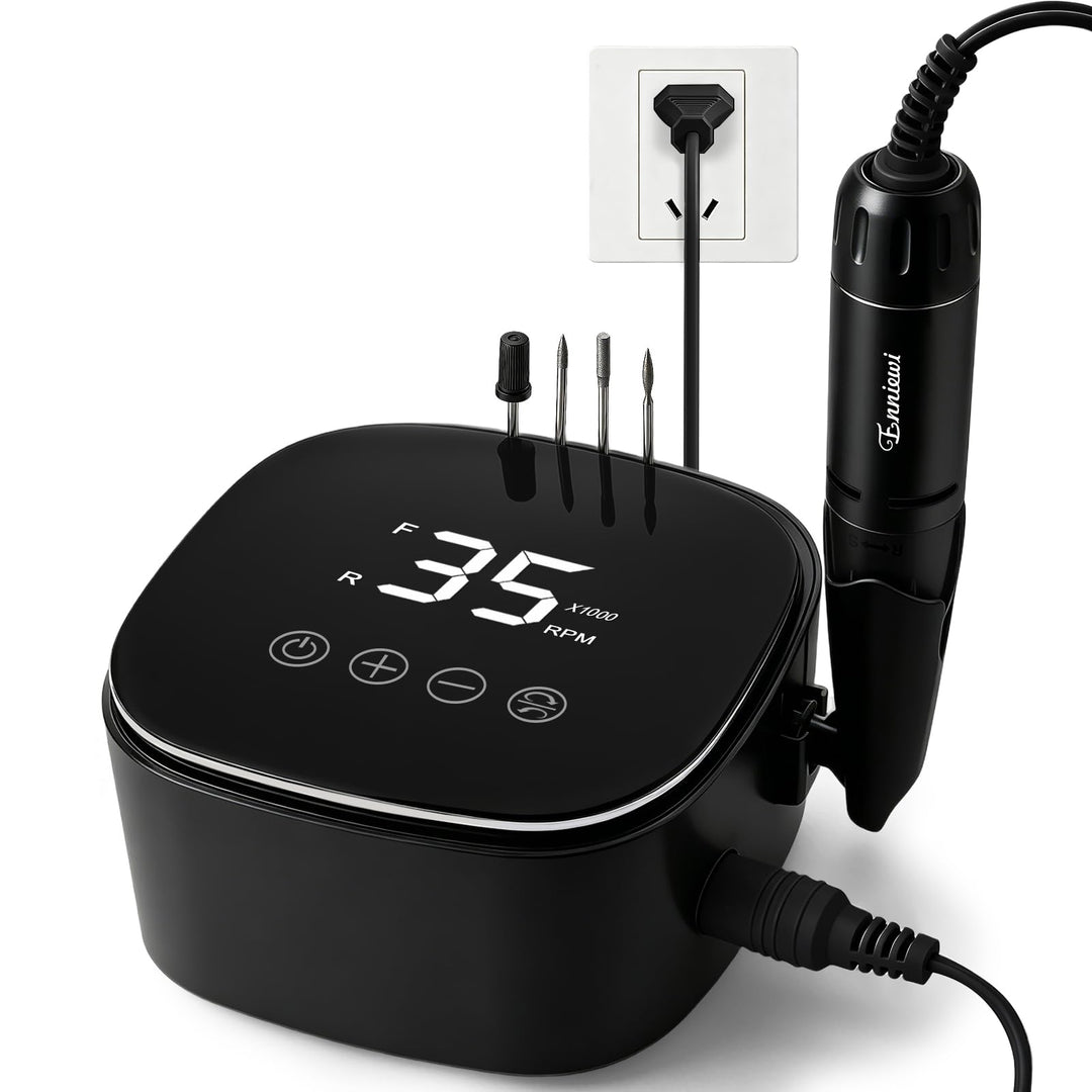 Nagelfräser für Gelnägel 35000 U/Min, Touch-Bedienung 35W, LED Display Elektrische Fräser Maniküre P
