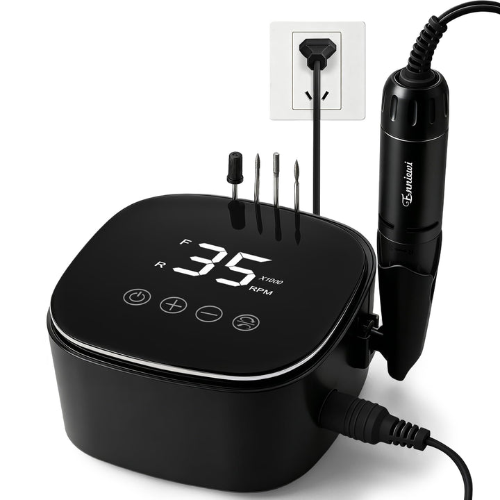 Nagelfräser für Gelnägel 35000 U/Min, Touch-Bedienung 35W, LED Display Elektrische Fräser Maniküre P