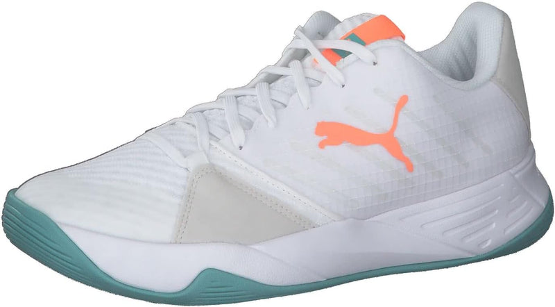 PUMA Unisex Accelerate Pro W+ Hallenturnschuh 41 EU Puma White Neon Citrus Nimbus Cloud Porcelain, 4