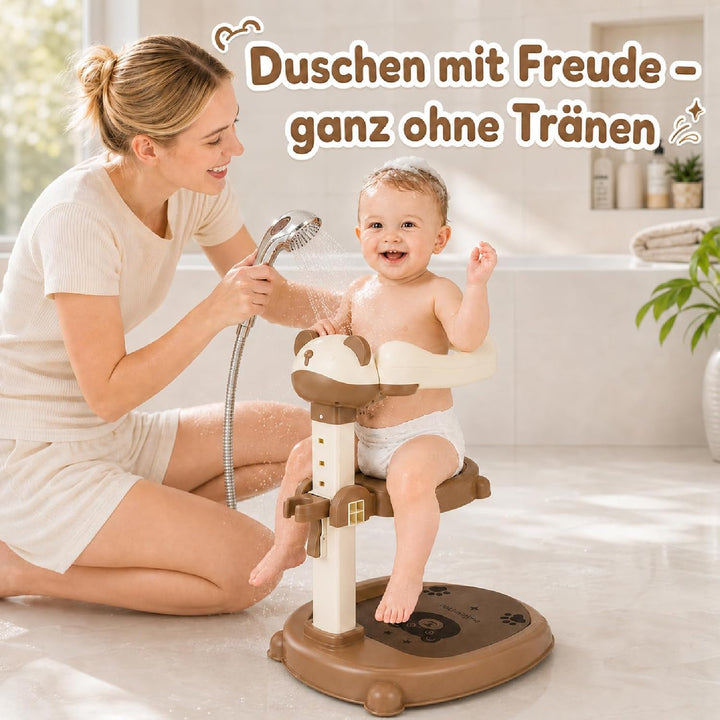 Baby Dusche Ständer Höhenverstellbar, Duschhilfe für Kinder 6-36 Monate | BPA-freier Baby Badestände