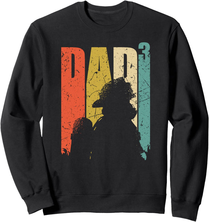 Dad hoch 3 Feuerwehrmann Feuerwehr Papa 3 Kinder Sweatshirt