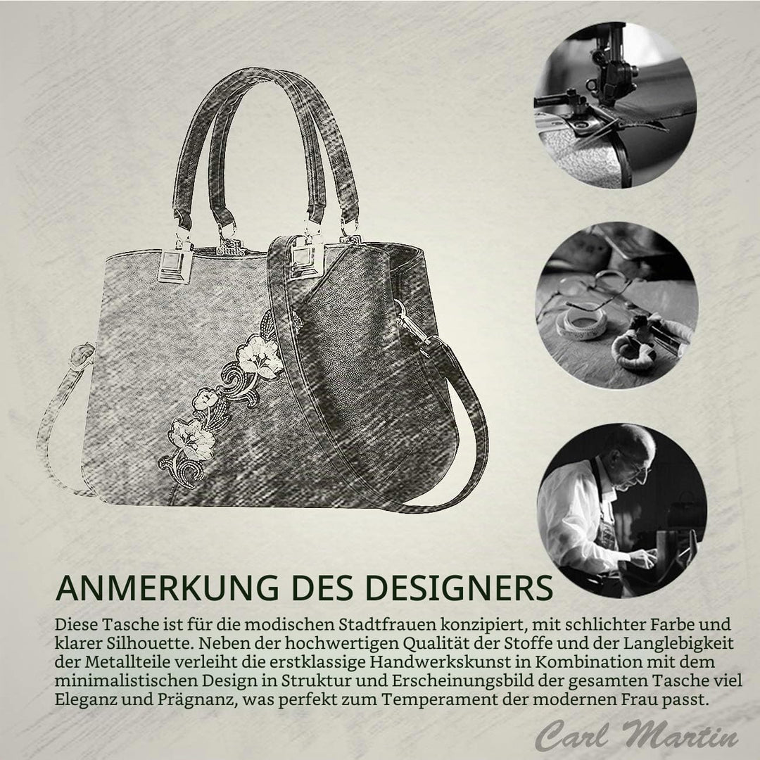 NICOLE &amp; DORIS Handtaschen Damen modische Damenhandtaschen taschen Damen Umhängetaschen mit Blumenmu