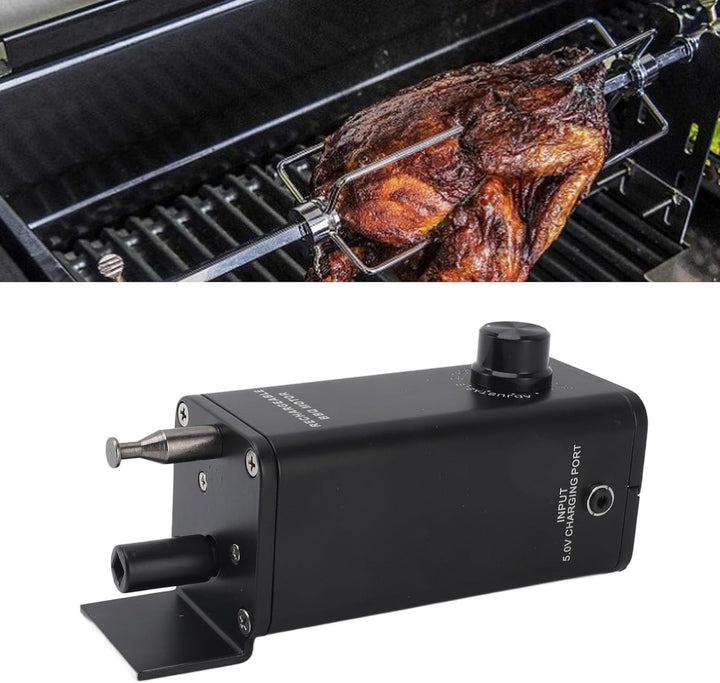 Mumusuki 10 W Rotisserie-Motor, Aluminiumlegierung, 3 Bis 12 V, Elektrischer Grillmotor mit Wiederau