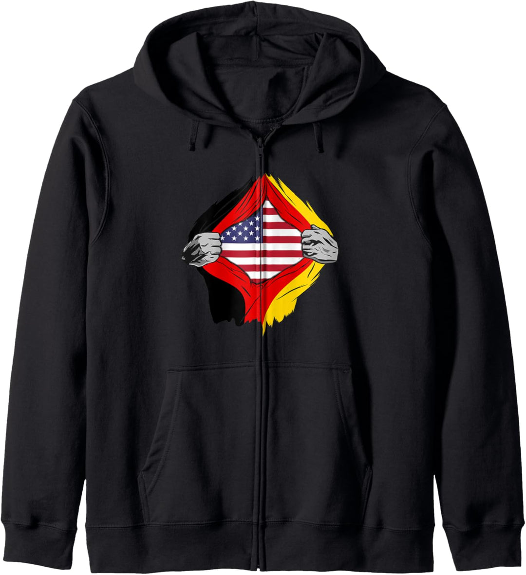 Deutschland Flagge und Vereinigte Staaten Kapuzenjacke