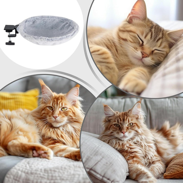 Katzen Schreibtischbett - Gemütliche Katzenhängematte Mit Bis Zu 23 Kg Tragkraft | Waschbares Katzen