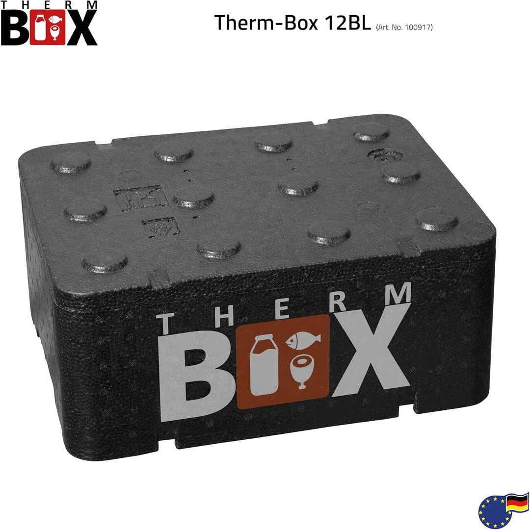 THERM BOX Styroporbox Klein 12BL Innen: 36x26x13cm 12-Liter Isolierbox Warmhaltebox Kühlbox Thermobe