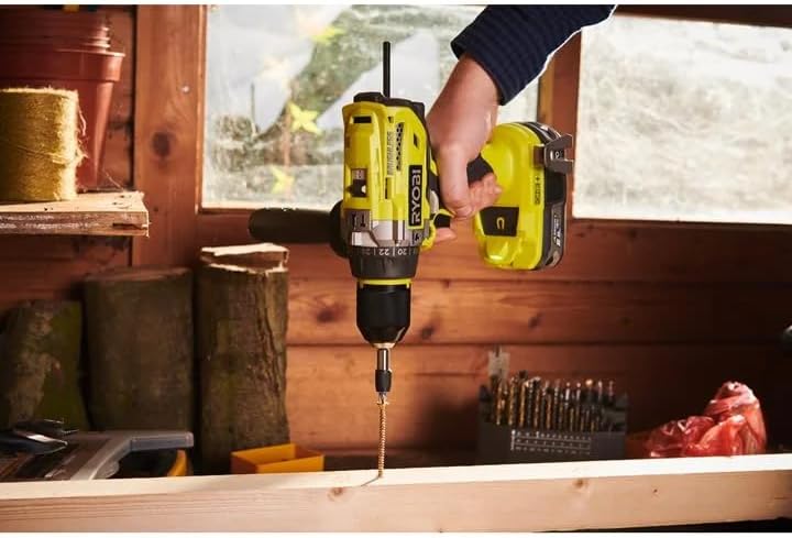 Ryobi Akku-Schlagbohrschrauber (18 V, Schlagbohrfunktion, ohne Akku, Schnellspannbohrfutter, LED-Bel