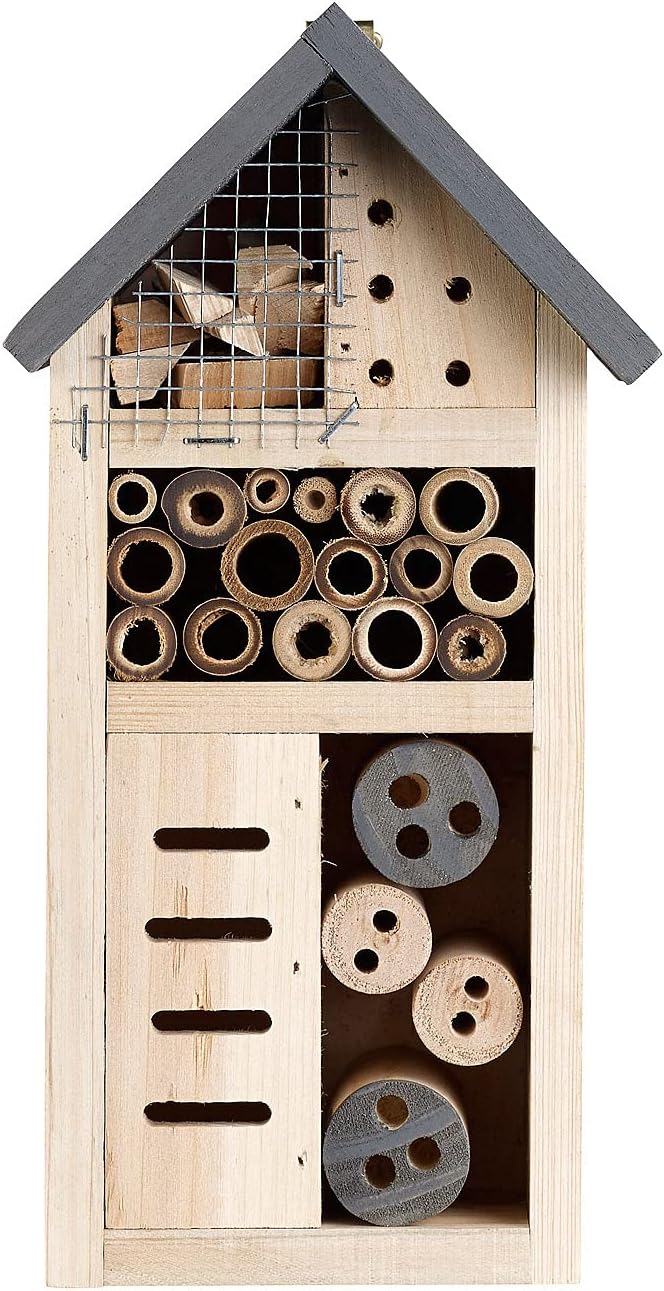 Royal Gardineer Insekten-Haus: 2er-Set Insektenhotels Linda, Nisthilfe für Nützlinge u.v.m. (Insekte