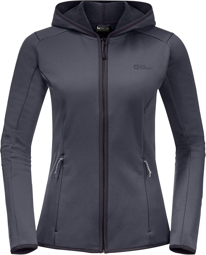 Jack Wolfskin Damen Baiselberg Hooded Fz W Fleecejacke S dolphin, S dolphin