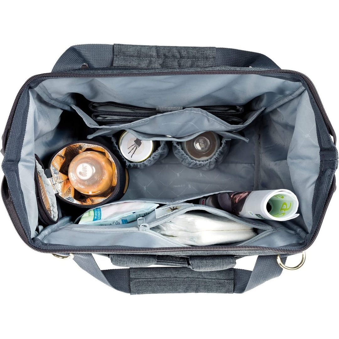 LÄSSIG Baby Wickelrucksack Wickeltasche inkl. Wickelzubehör nachhaltig produziert/Goldie Backpack, a