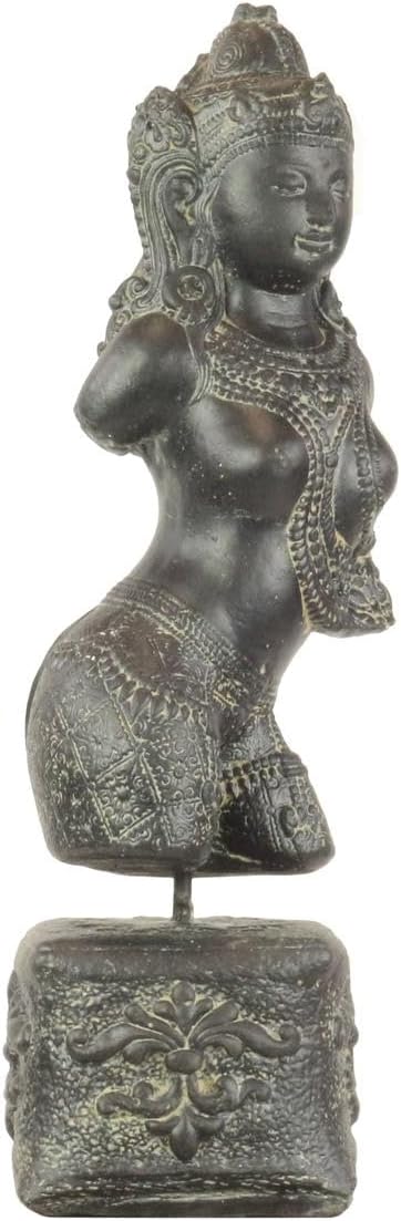 Oriental Galerie Devi Dewi Göttin Statue Figur Skulptur Sita Torso Büste auf Sockel Garten Stein Dek