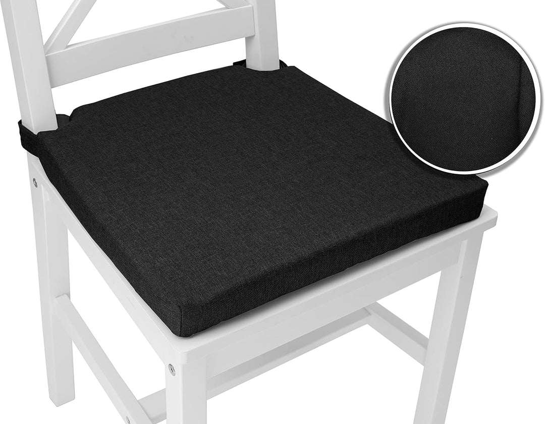 sunnypillow 4er Set Stuhlkissen mit Klettverschluss Polsterauflage Auflage für Stühle - Indoor/Outdo