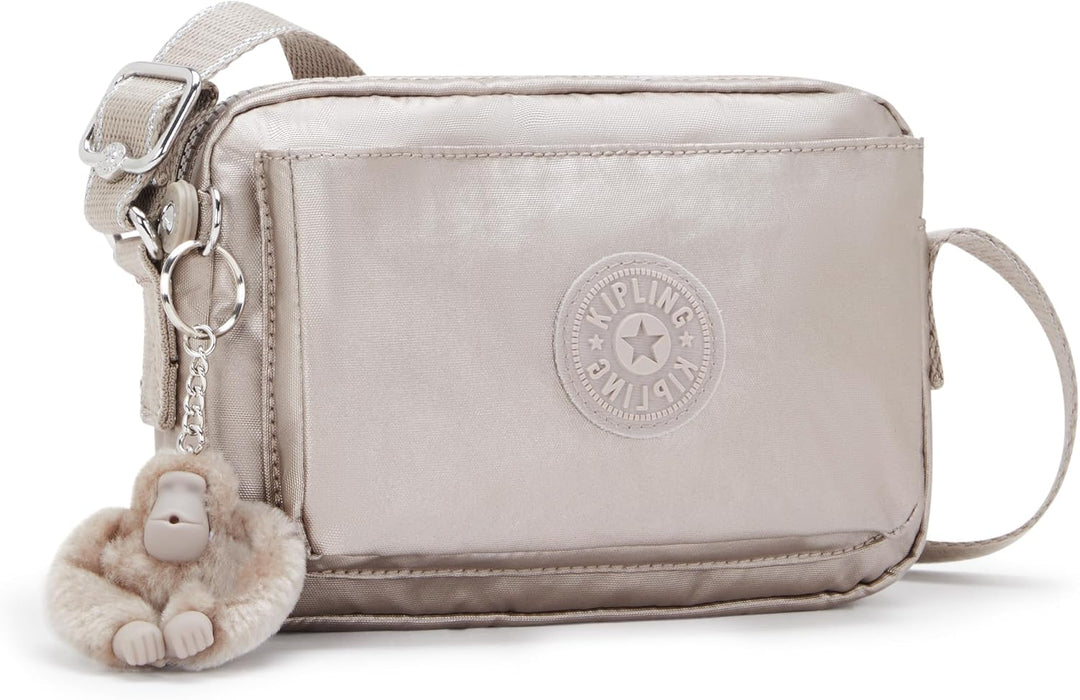 Kipling Women's Abanu Crossbody, Silver (Metallic Glow), 20x13.5x7.5 Centimeters (B x H x T), Metall