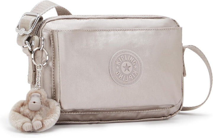 Kipling Women's Abanu Crossbody, Silver (Metallic Glow), 20x13.5x7.5 Centimeters (B x H x T), Metall