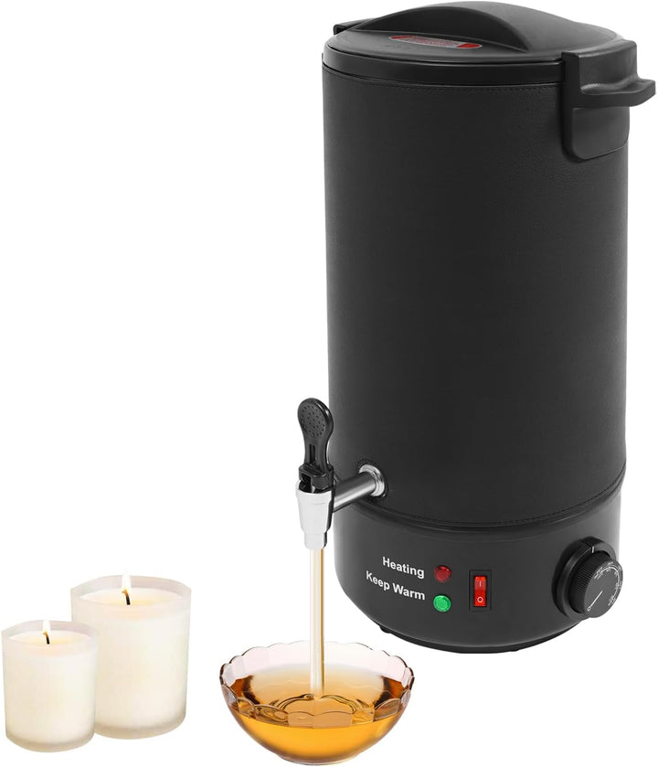 HUOMMGS Wachsschmelztopf mit 30-110℃ Temperatur Einstellbar, Deckel Edelstahl Wachsschmelzer Elektri