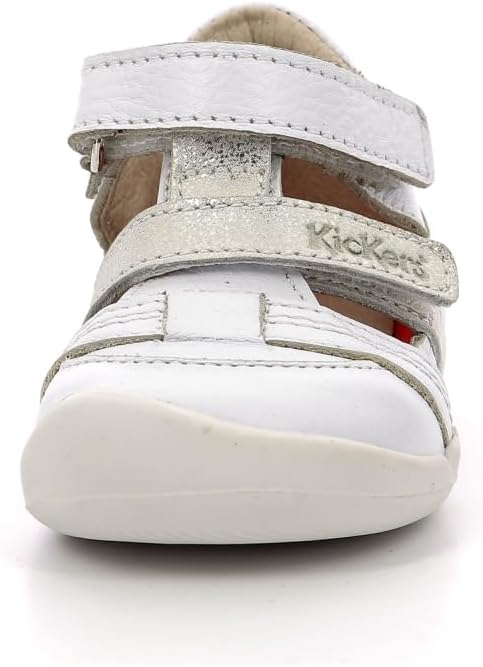 Kickers Unisex Kinder Wafel Sneaker 24 EU Blanc Metallise, 24 EU Blanc Metallise