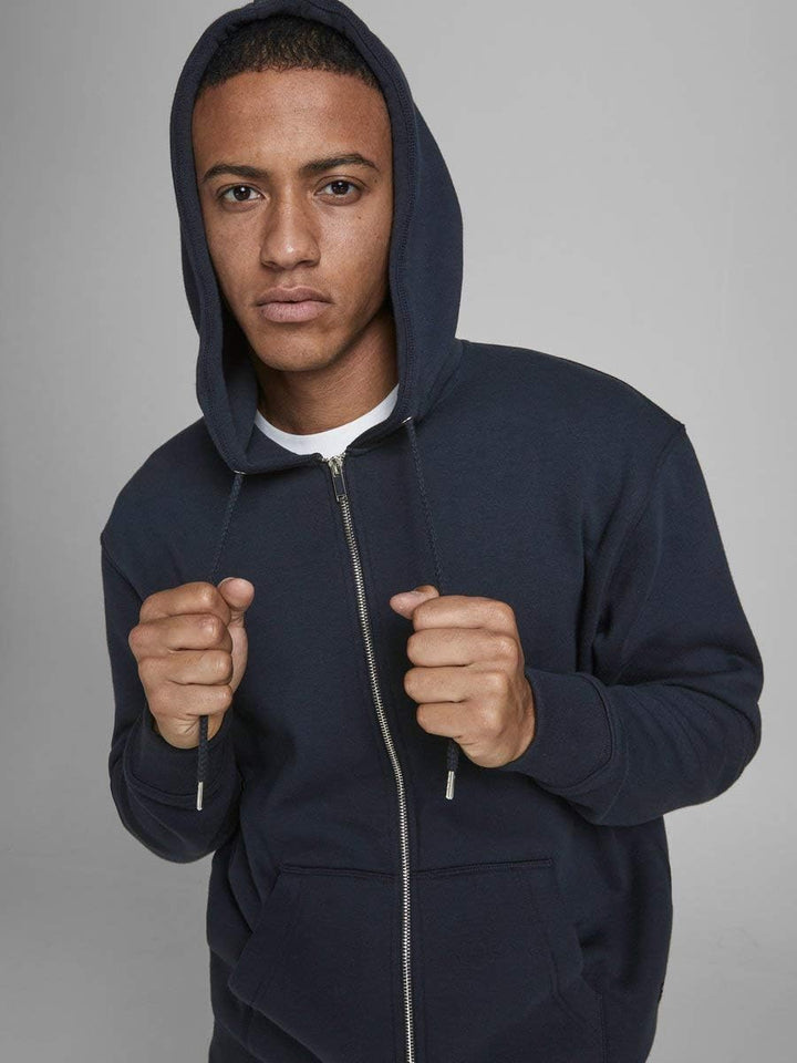 Jack & Jones Herren Jjesoft Sweat Zip Hood Noos Sweatjacke (1er Pack) M Blau (Navy Blazer Fit: Relax