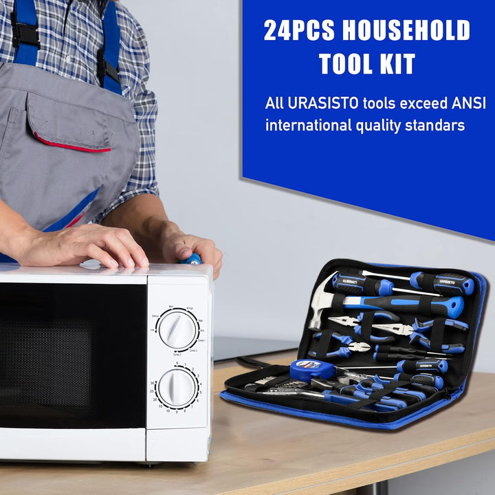 Werkzeugset Universal und Haushalts-Werkzeugkoffer 24-teilig Werkzeugsatz Mechaniker, perfekt für le