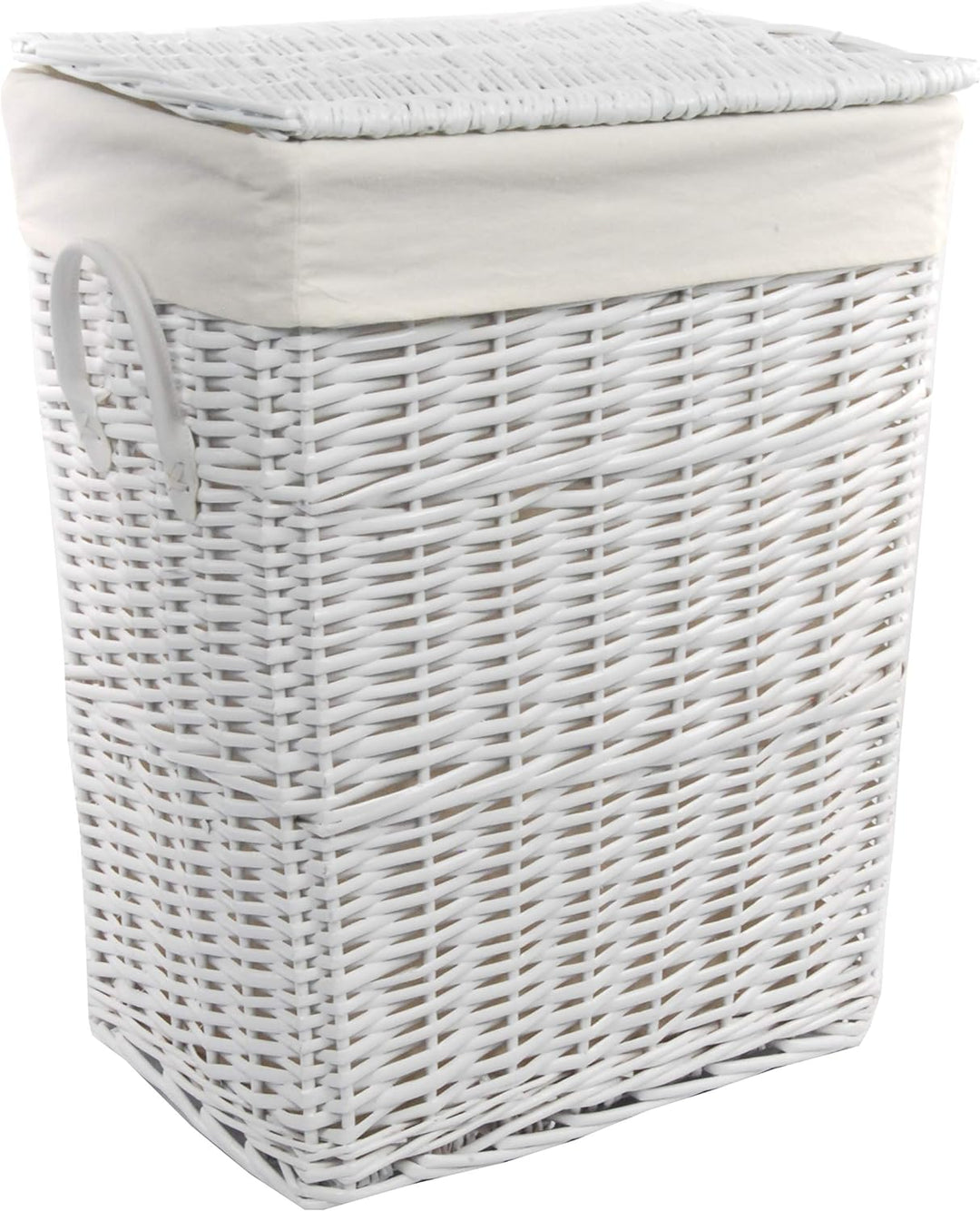 DVier Wäschekorb Weide weiss 48x36 H.62 08WRt-c