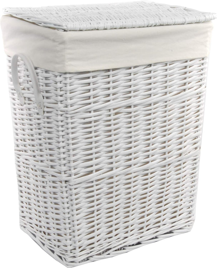 DVier Wäschekorb Weide weiss 48x36 H.62 08WRt-c