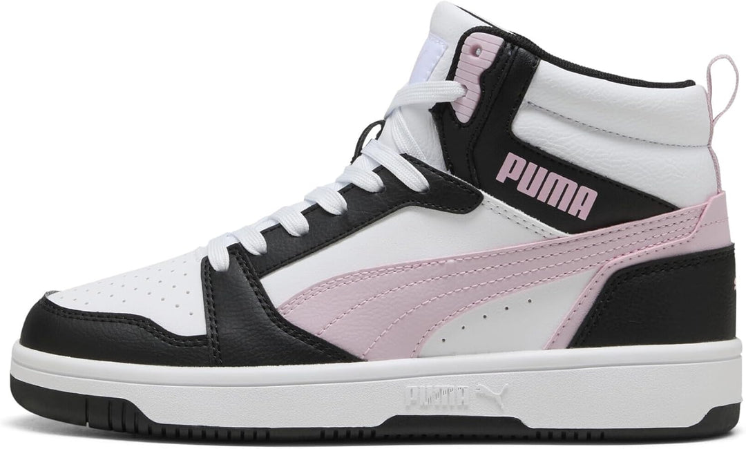 PUMA Unisex Rebound V6 Sneaker 42.5 EU Puma White Rose Mauve Puma Black, 42.5 EU Puma White Rose Mau