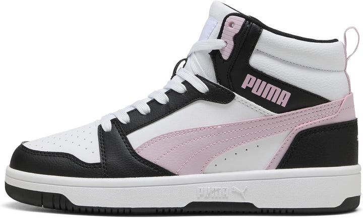 PUMA Unisex Rebound V6 Sneaker 42.5 EU Puma White Rose Mauve Puma Black, 42.5 EU Puma White Rose Mau