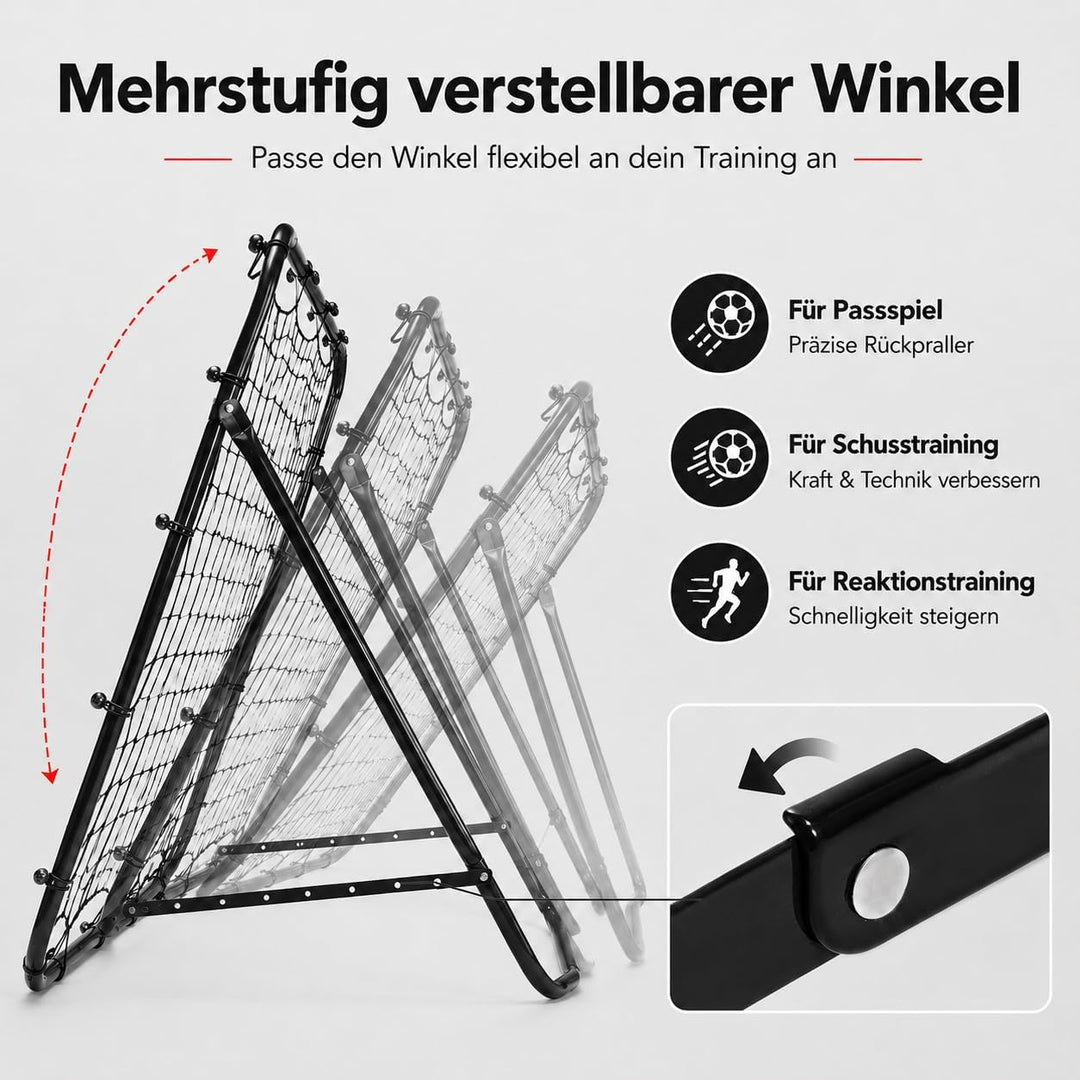Trintion Fussball Rebound Netz Kinder und Jugendliche Tragbares Prellwand Verstellbar Fussballtor Ki
