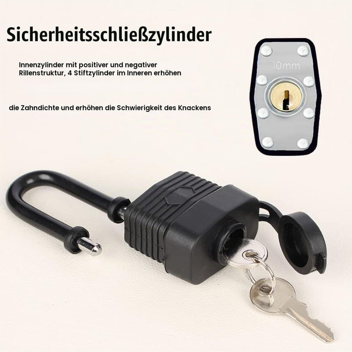 YUEHUA 4 Stück wasserdichtes Vorhängeschloss für den Aussenbereich, 40 mm, Sicherheitsschloss Vorhän