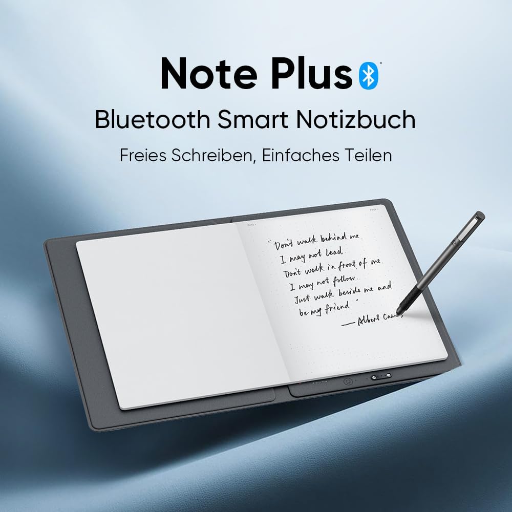 XPPen Note Plus Digital Notizbuch A5, 50 Seiten mit App Evernote Sync & Wiederverwendbar, Smart Noti