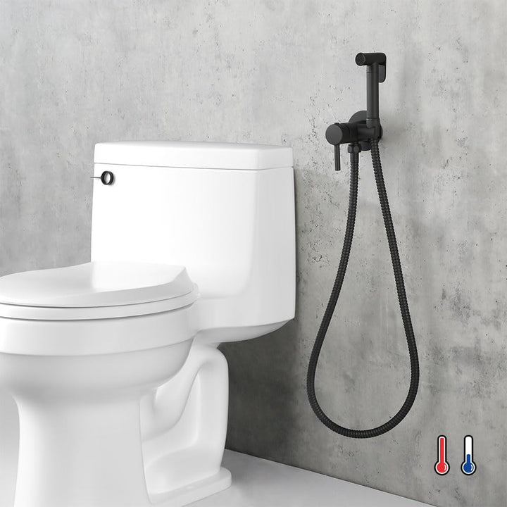 LLAVISAN L474651 Schwarz WC Armatur, Black Intimhygiene zum Austausch des Bidets, Einhebelmischer ka