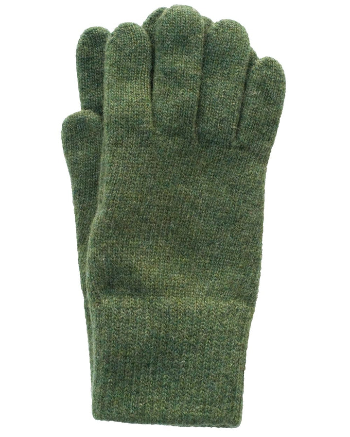 Merino Damen Wollhandschuhe/Fingerhandschuhe, 100% Wolle Merino extrafein 7 Grün, 7 Gr&amp;