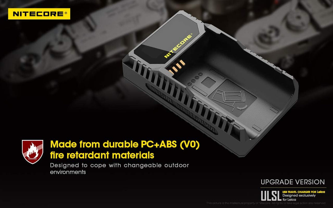 Nitecore ULSL USB-Ladegerät mit LCD-Display , Leica BP-SCL4, Leica BP-SCL4