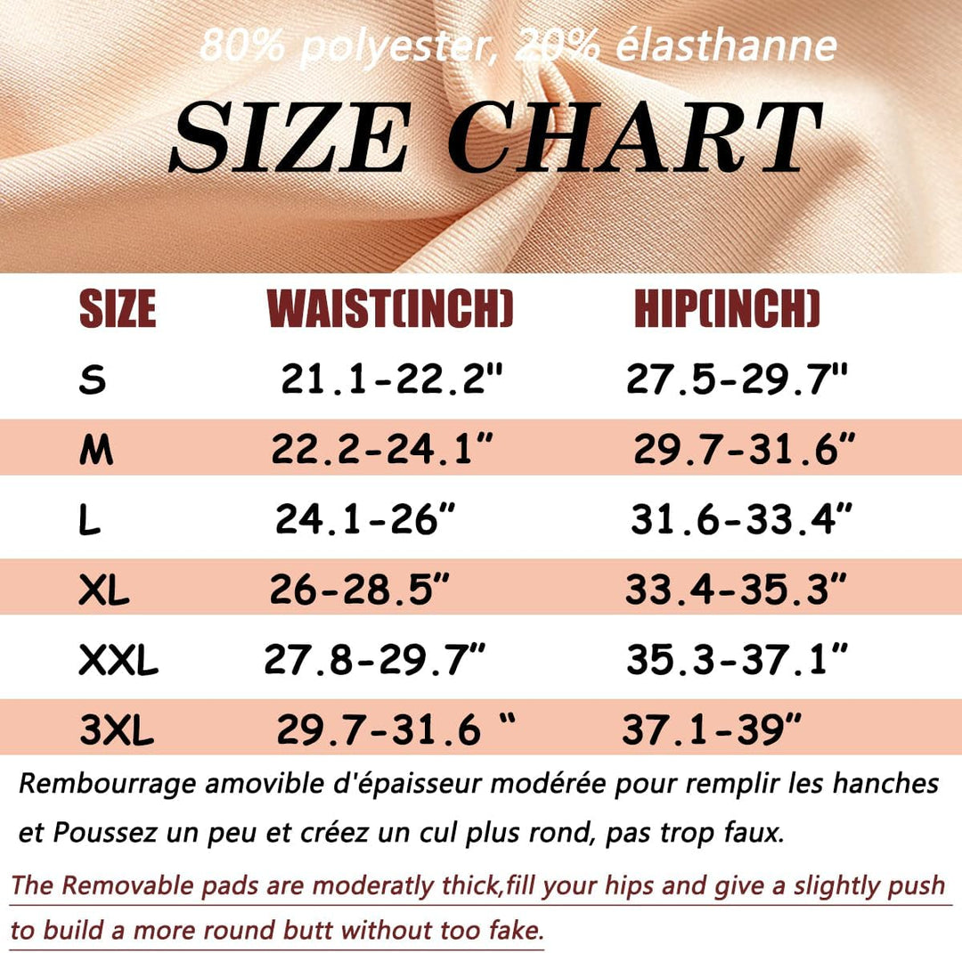 Damen Push Up Po Butt Lifter Gepolstert Hip Enhancer Padded Miederhose Shapewear Figurformend Mieder