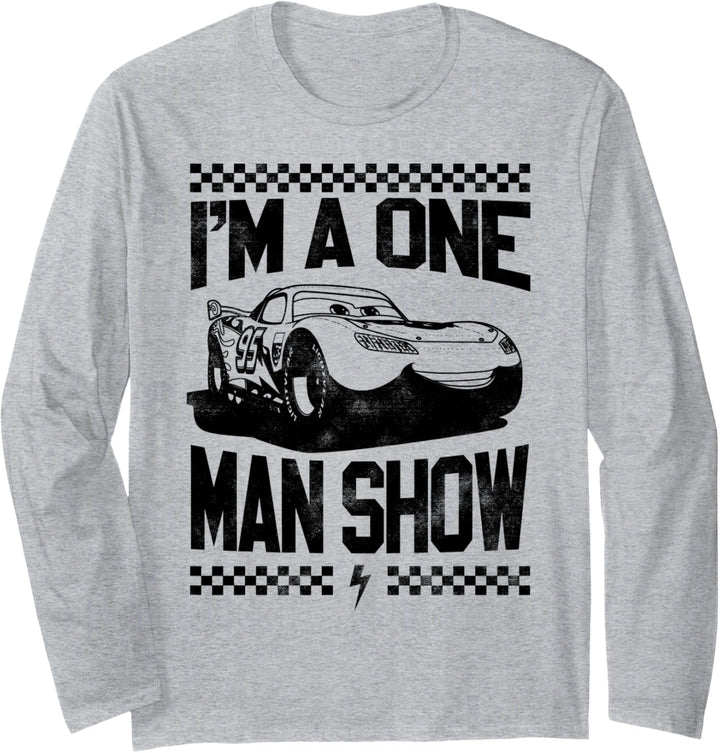 Disney Pixar Cars Lightning McQueen One Man Show Langarmshirt