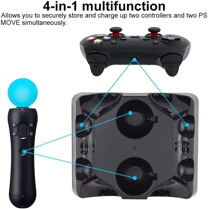 Ladegerät Dock Controller Ladegerät Ladegerät für Ps4 Move für Ps4/ps4 Move/ps4 Vr Controller Vier L
