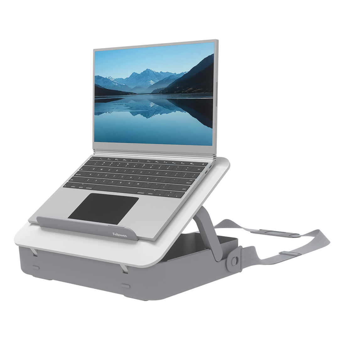 Fellowes Tragbarer Laptop-Ständer Tragetasche - Breyta™ 2-in-1 Design mit 5 Höheneinstellungen - Ide