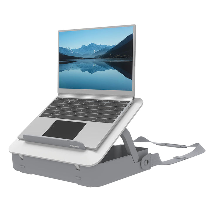Fellowes Tragbarer Laptop-Ständer Tragetasche - Breyta™ 2-in-1 Design mit 5 Höheneinstellungen - Ide