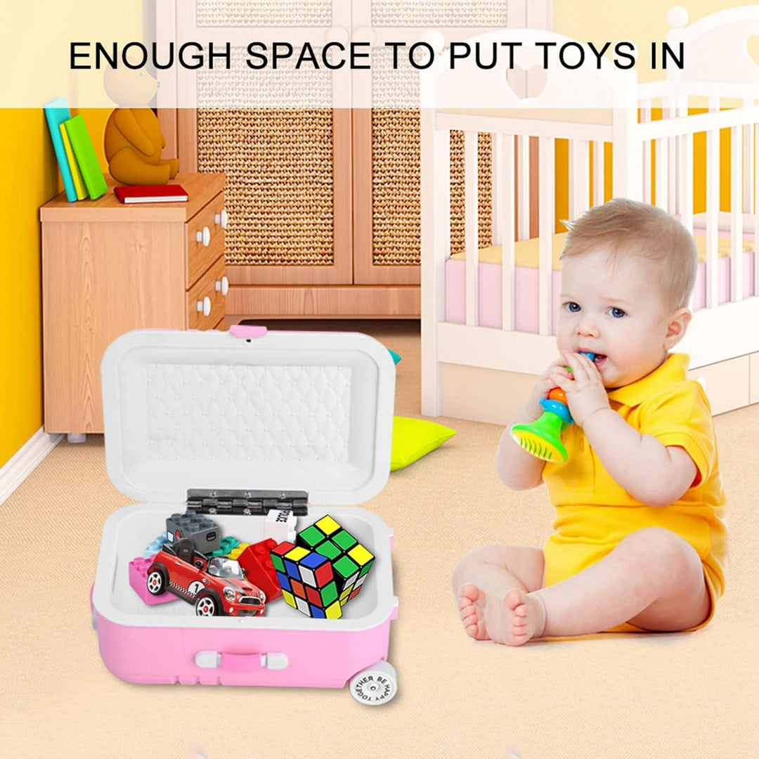 Mini-Kofferspielzeug, Mädchenliebe Plastik Spielzeug für Kinder, Compact Design, Pink, für Kleinkind