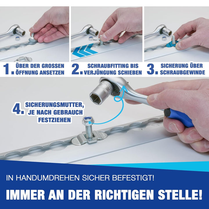 Schraubfitting für Airlineschiene (1-20 Stück) Fitting Single Endbeschlag - Set 10 Stück - 15 mm 10