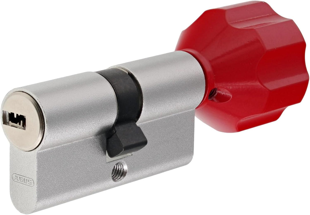 ToniTec Knaufzylinder TEC440 by ABUS Schliesszylinder mit EasyTurn grosser Knauf rot Zylinderschloss