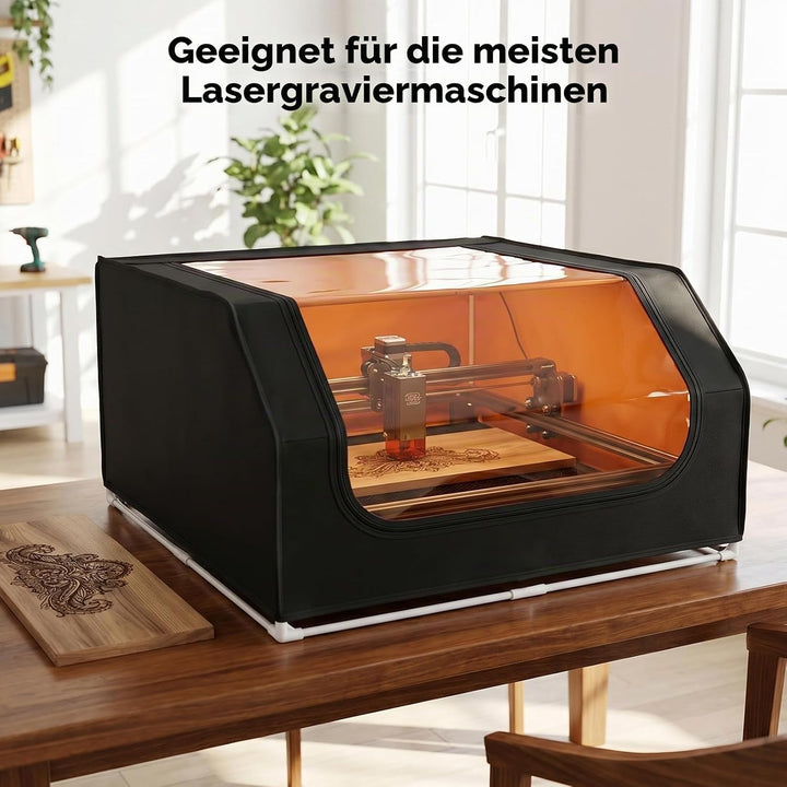 Lasergraviergehäuse, 3D Drucker Gehäuse Lasergravierer Gehäuse 720 x 700 x 400 mm für Laser Faltbare