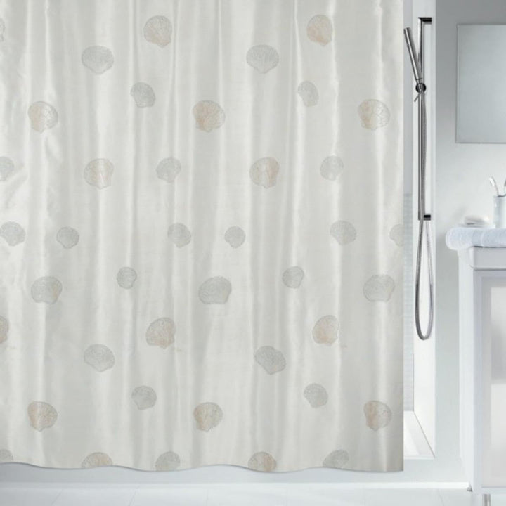 Spirella Anti-Schimmel Duschvorhang - Anti-Bakteriell, waschbar, wasserdicht, Polyester, „Champagne“